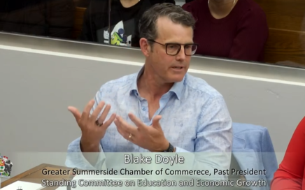 Blake Doyle Presents at Standing Committee