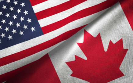 Canadian US Flags